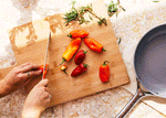 Load image into Gallery viewer, bamboo cutting board with handle
